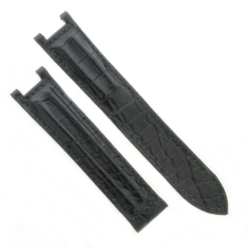 Cinturino CARTIER Pasha Alligatore opaco Nero 20/18 mm B42B.