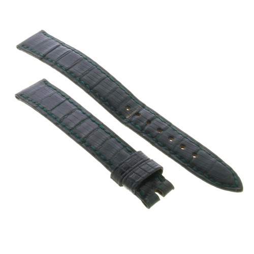 BLANCPAIN Cinturino Usato Lucertola Verde Scuro Opaco misure 15/12 mm B34B Presenta segni di usura