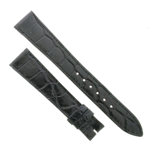 Longines Cinturino Alligatore Nero Lucido 18/14 mm B28G.