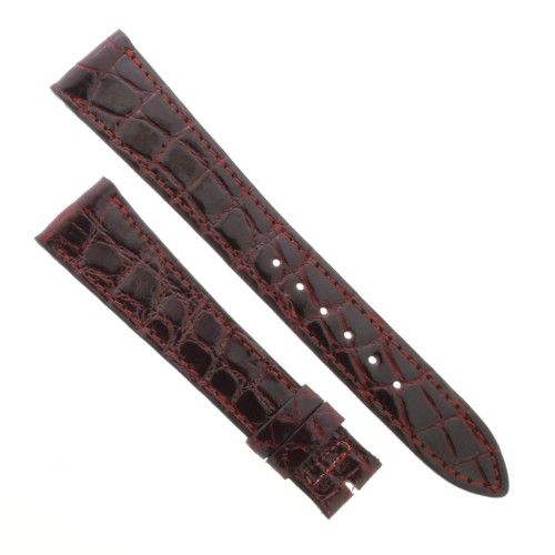 Longines Cinturino Coccodrillo Rosso Bordeuax Lucido 18/14 mm B34B.