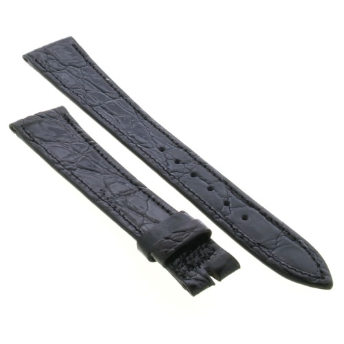 Longines Cinturino Coccodrillo Nero Lucido 18/14 mm B28N