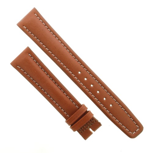 OMEGA cinturino Vintage Pelle Marrone 18/16 bombatura spezzoni 116/76 mm Spessore 4,8 mm.