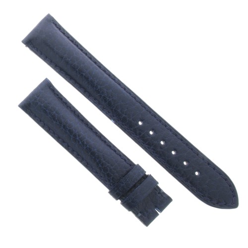 OMEGA cinturino Vintage Pelle Martellata Blu 18/16 mm spezzoni 115/75 mm Spessore 4,8 mm.