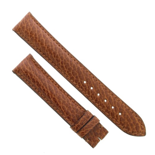 OMEGA cinturino Vintage Pelle Martellata Marrone 18/16 mm spezzoni 115/75 mm Spessore 4,8 mm.