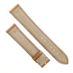 OMEGA cinturino Vintage Pelle Saffiano Marrone 18/16 mm spezzoni 115/75 mm Spessore 4,3 mm 2