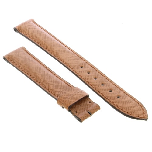 OMEGA cinturino Vintage Pelle Saffiano Marrone 18/16 mm spezzoni 115/75 mm Spessore 4,3 mm