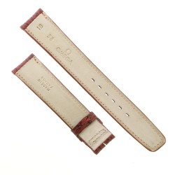 OMEGA cinturino Vintage Squalo Rosso Bordeaux 18/16 con bombatura.spezzoni 115/75 mm. Spessore 5,7 mm. 2