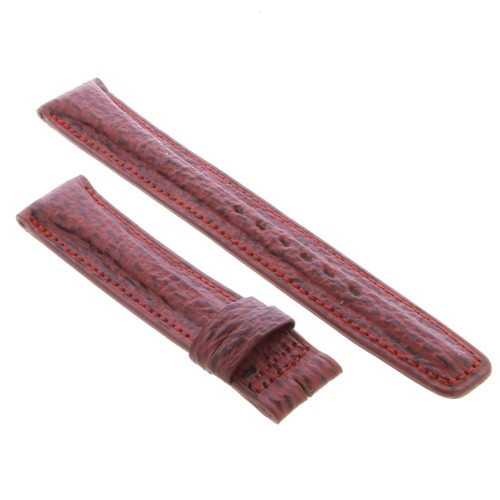 OMEGA cinturino Vintage Squalo Rosso Bordeaux 18/16 con bombatura.spezzoni 115/75 mm. Spessore 5,7 mm..