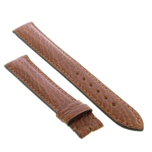 OMEGA cinturino Vintage Pelle Martellata Marrone 18/16 mm spezzoni 115/75 mm Spessore 4,8 mm.