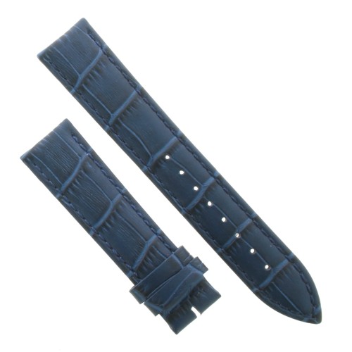 Cinturino Stampa Alligatore Blu Opaco 20/18 mm B37B classico