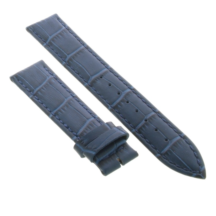 Cinturino Stampa Alligatore Blu Opaco 20/18 mm B37B classico