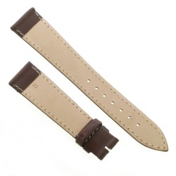 Cinturino Pelle Agnello Marrone opaco 20/16 mm B27B Piatto classico 2