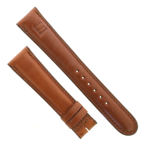 DUNHILL Cinturino Pelle Marrone Marcato Dunhill 20/17 mm B45B spessore 4,5 mm lunghezze 116/76 mm