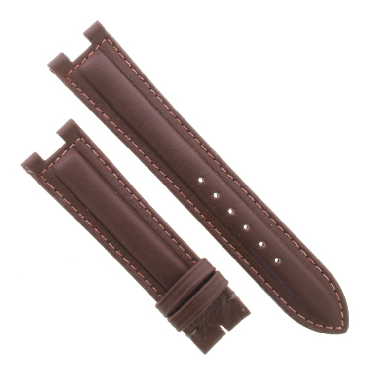 JEAN LASSALE Cinturino Pelle Marrone  Bombato  21/18 mm B50B spessore 5 mm