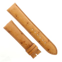 PAUL PICOT cinturino Struzzo Marrone Miele 20/18 mm B45B spezzoni 115/76 mm Spessore 4,5 mm