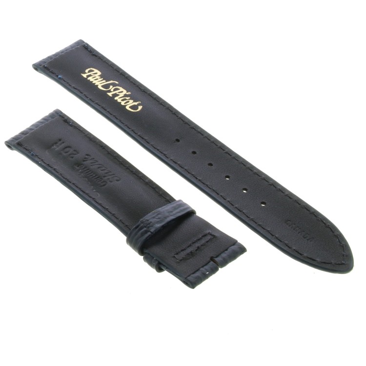PAUL PICOT cinturino Squalo Blu  20/18 mm B50N spezzoni 115/76 mm. Spessore 5 mm.