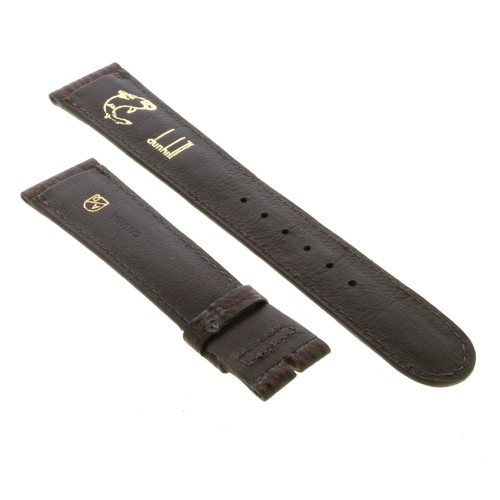 DUNHILL Cinturino Squalo Marrone 20/17 mm B45B spessore 4,5 mm lunghezze 114/76 mm