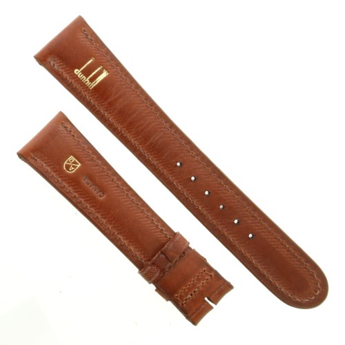 DUNHILL Cinturino Pelle Marrone 20/17 mm B45B spessore 4,5 mm lunghezze 116/76 mm