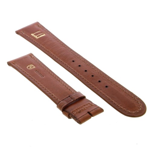 DUNHILL Cinturino Pelle Marrone 20/17 mm B45B spessore 4,5 mm lunghezze 116/76 mm