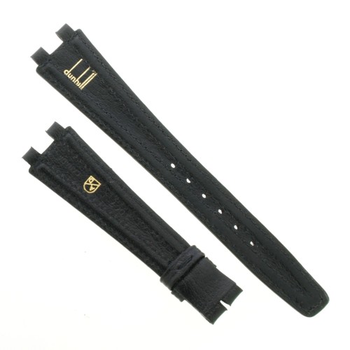 DUNHILL Cinturino Pelle Nero 20/16/14 mm imposta da 6 mm B30N spessore 3 mm lunghezze 120/78 mm