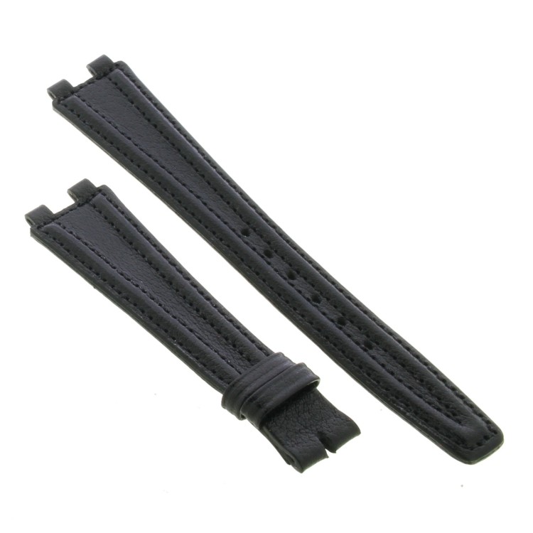 DUNHILL Cinturino Pelle Nero 20/14 mm imposta da 6 mm B30N spessore 3 mm lunghezze 120/78 mm.