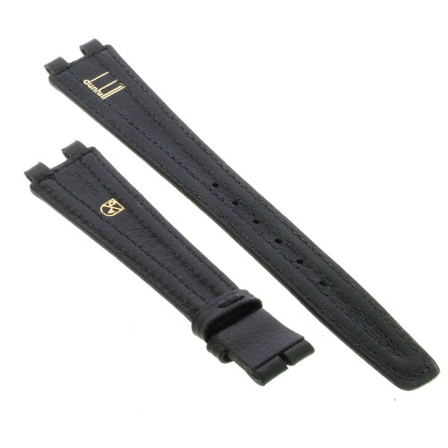 DUNHILL Cinturino Pelle Nero 20/14 mm imposta da 6 mm B30N spessore 3 mm lunghezze 120/78 mm.