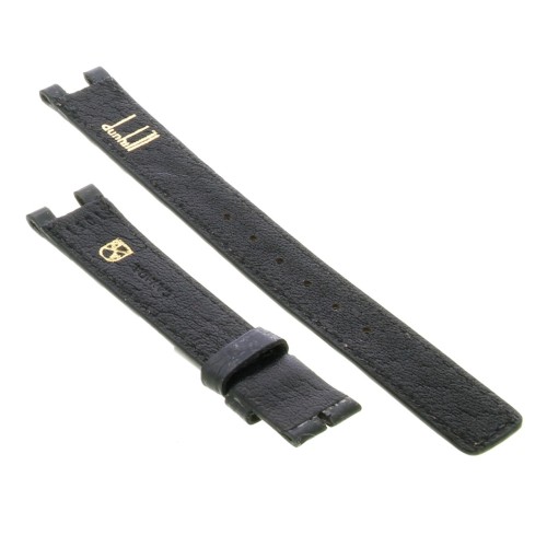 DUNHILL Cinturino Alligatore Nero Lucido 14/12 mm imposta da 6 mm B30N spessore 3 mm lunghezze 103/65 mm