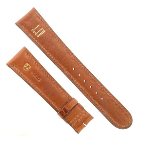 DUNHILL Cinturino Pelle Marrone Marcato Dunhill 20/17 mm B45B spessore 4,5 mm lunghezze 116/76 mm