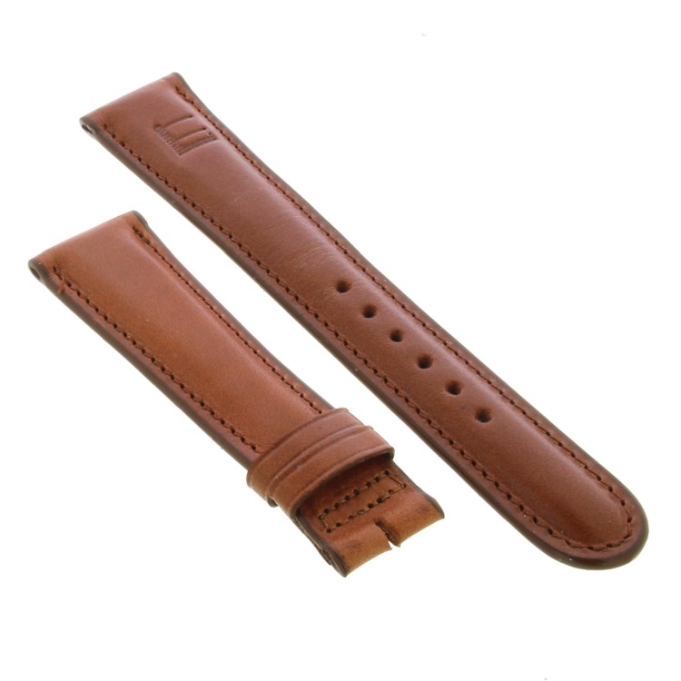 DUNHILL Cinturino Pelle Marrone Marcato Dunhill 20/17 mm B45B spessore 4,5 mm lunghezze 116/76 mm