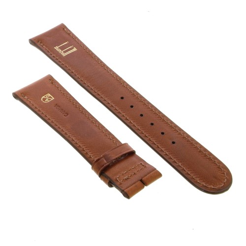 DUNHILL Cinturino Pelle Marrone Marcato Dunhill 20/17 mm B45B spessore 4,5 mm lunghezze 116/76 mm