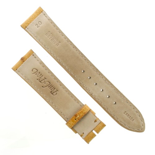 PAUL PICOT cinturino Struzzo Marrone Miele 20/18 mm B45B spezzoni 115/76 mm Spessore 4,5 mm