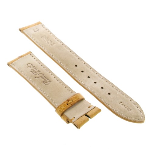 PAUL PICOT cinturino Struzzo Marrone Miele 20/18 mm B45B spezzoni 115/76 mm Spessore 4,5 mm