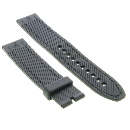 Cinturino Breitling Caucciù Nero Opaco 22/20 mm B43N cuciture rosse.