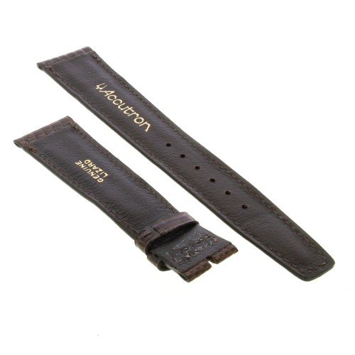 BULOVA Accutron Cinturino Lucertola Tejus Marrone Lucido 20/16 mm B35M spessore 3,5 mm