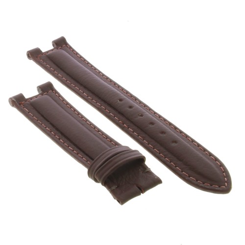 JEAN LASSALE Cinturino Pelle Marrone  Bombato  21/18 mm B50B spessore 5 mm
