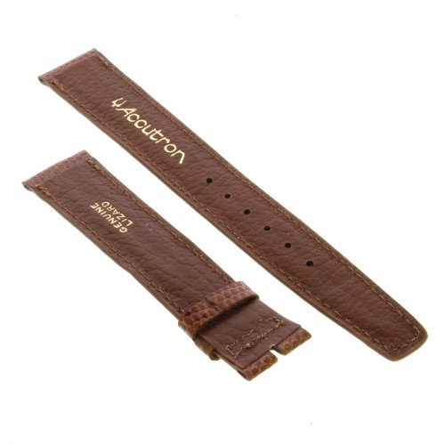 BULOVA Accutron Cinturino Lucertola Marrone Lucido 18/16 mm B35M spessore 3,5 mm