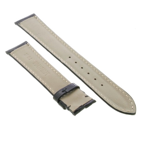 Cinturino Sartoriale Alligatore Nero Lucido 18/16 mm B32B classico.