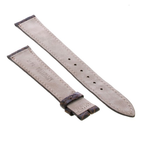 Cinturino Coccodrillo Marrone Testa di Moro Lucido 18/14 mm B28G forma classica