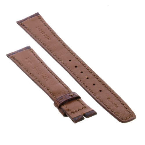 Cinturino Sartoriale Alligatore Marrone Testa di Moro opaco 18/14 mm B30M  classico. Per ultrapiatti manuali e quarzo.