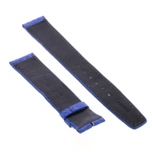 Cinturino Sartoriale Coccodrillo Blu Chiaro Opaco 18/16 mm B23N forma classica punta piatta