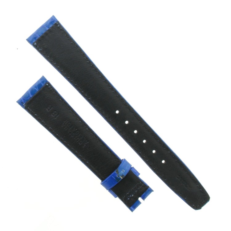 Cinturino Sartoriale Alligatore Blu Chiaro Lucido 18/14 mm B30N forma classica punta piatta