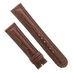 Cinturino Sartoriale Alligatore Marrone Medio opaco 20/18 mm B56M  classico.