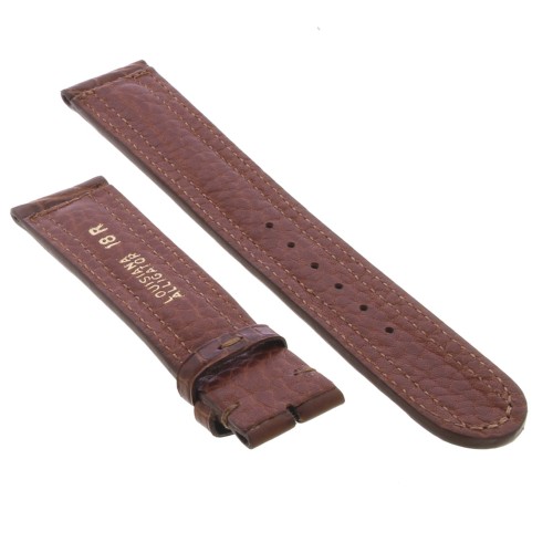 Cinturino Sartoriale Alligatore Marrone Medio opaco 20/18 mm B56M  classico.