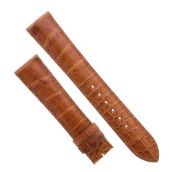 Cinturino Sartoriale Alligatore Marrone Gold opaco 19/16 mm B36B classico.