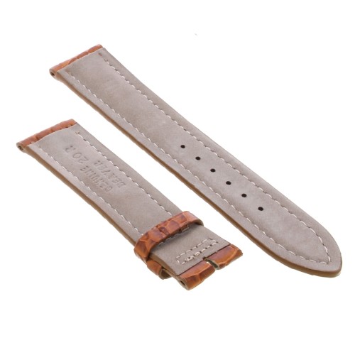 Cinturino Misure adatte a Breitling in Castoro Marrone medio Opaco 20/18 mm B55G cuciture chiare.