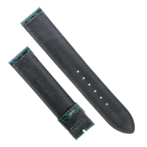 Cinturino Sartoriale Alligatore Verde Scuro Lucido 19/18 mm B33B classico.