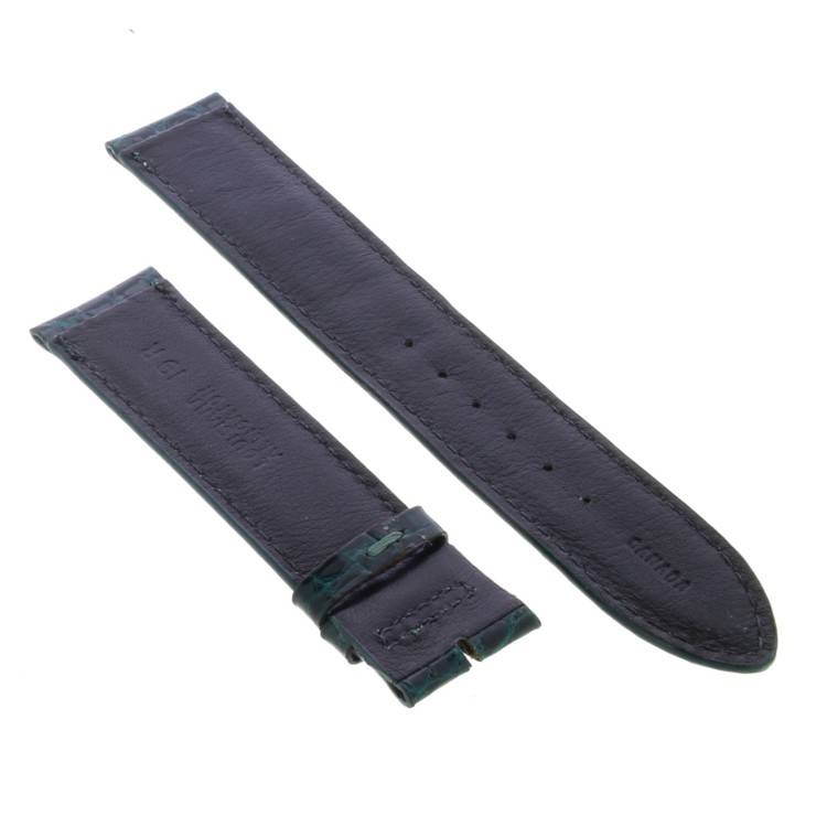 Cinturino Sartoriale Alligatore Verde Scuro Lucido 19/18 mm B33B classico.