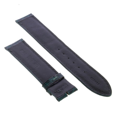 Cinturino Sartoriale Alligatore Verde Scuro Lucido 19/18 mm B33B classico.