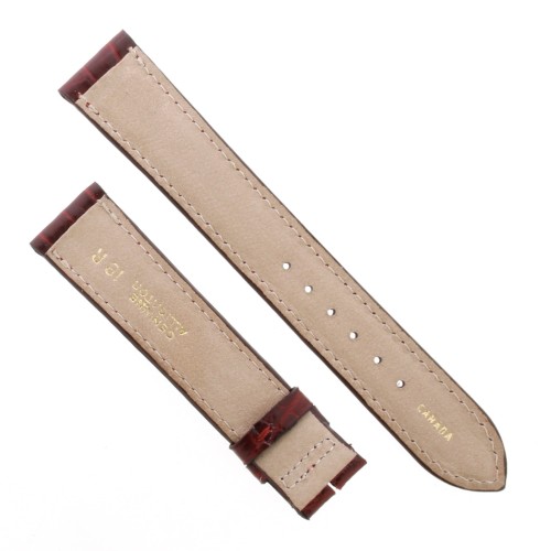 Cinturino Sartoriale Alligatore Rosso Bordeaux 18/16 mm B38B classico.