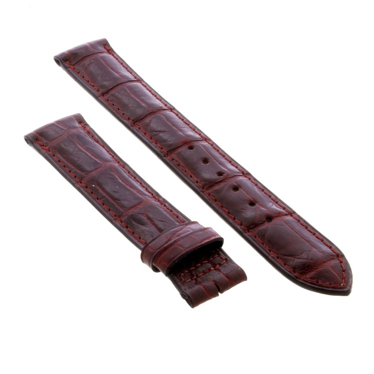 Cinturino Sartoriale Alligatore Rosso Bordeaux 18/16 mm B38B classico.